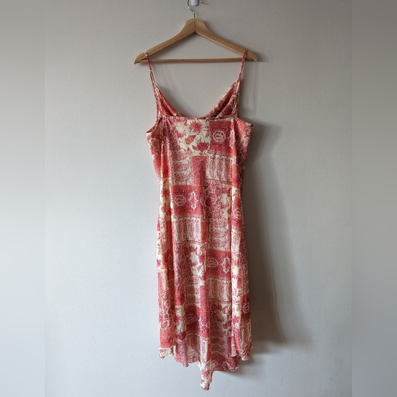 Vintage cowl neck patchwork and paisley print midi dress - Picture 4 of 5